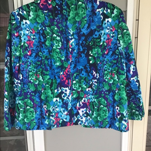 Beautiful church Ladies dressy Jacket Kim Rogers 8p petite Spring Turquoise NWOT - Picture 11 of 16